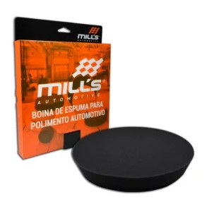 BOINA DE ESPUMA PRETA SUPER MACIA 6" - SUPER LUSTRO ROTATIVA - MILLS