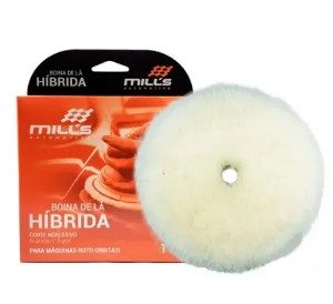 BOINA DE LÃ HÍBRIDA BRANCA 6" ROTO ORBITAL - CORTE AGRESSIVO - MILLS